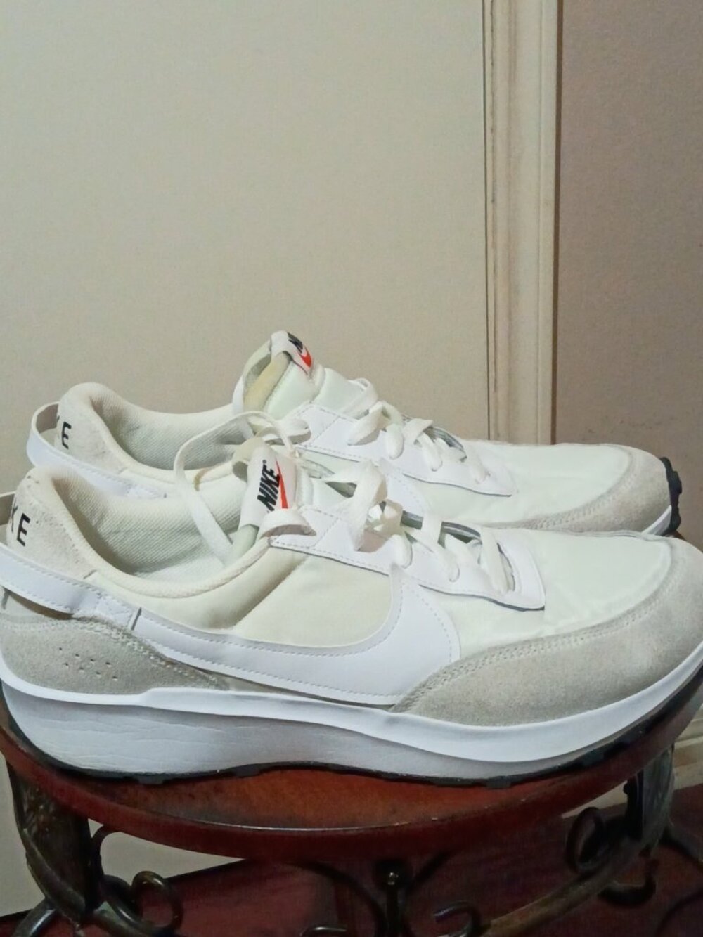 Nike Waffle Debut Shoes Mens Size 13 White Suede Low Top Sneakers DH9522-101